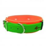 4wild.eu BioThane Orange/Green 38 mm 38-52 cm Koera kaelarihm