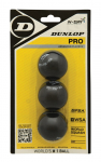 DUNLOP PRO WSF/PSA Official Blister Squashipallid, 3 tk.