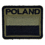 Plaaster Poola lipuga ja kirjaga Poland 52 x 42 mm - Oliivroheline