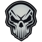 101 Inc. 3D PVC Angry Skull Glow In The Dark Militaarne embleem