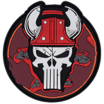 101 Inc. 3D PVC Punish Skull Bull Militaarne embleem