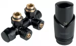Ferro lisatarvikud - &uuml;henduskomplekt kesk&uuml;hendusega, 50 mm vahekaugusega, must ZTD30BL