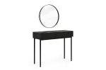 Dressing Table Nicole - Black Mat / Black Legs + Mirror Nicole 60 - Black