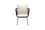 Isola Lounge Chair - Black / Black Rattan