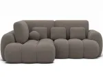 Cozion Corner Sofa Bed with Storage, Brown Boucl&eacute;, Left-Hand Facing, Modern, Brown