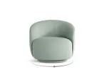 Swivel Boucle Armchair, "Savona", 1 Seat, 86x83x76.5 Made in Europe