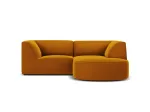 Velvet Modular Right Corner Sofa, "Siena", 3 Seats, 186x180x69 Made in Europe