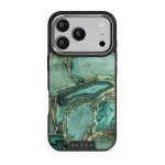 Ubud Jungle - Turquoise iPhone 17 Pro Case, Elite Dark (MagSafe) / Silver