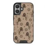 Leo - iPhone 16 Plus Case, Elite Dark (MagSafe) / Silver / Beige