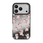 Maneki Neko - iPhone 17 Pro Case, Elite Mirror Dark (MagSafe) / Silver