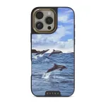 Retro Splash - iPhone 16 Pro Max Case, Elite Dark (MagSafe) / Gold