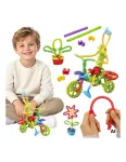 WOOPIE 3D ehitusklotsid, k&otilde;rred, pulgad, torud &ndash; loominguline komplekt 85 EL