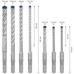 BOSCH SDS PLUS-7X P&Ouml;&Ouml;RISTE S&Uuml;MBEL 7tk.