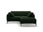 Right Velvet Sofa, "Lazio", 2 Seats, 205x174x86 Made in Europe
