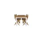 Panama Table 160/240 - White/Teak+Cane Foldable dining Chair - Bamboo / Grey Cushion_4