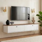 TV-alus, Hanah Home, Atlandi m&auml;nd Valge, 140 x 25 x 25
