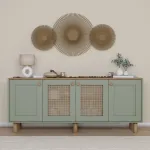 Konsool, Hanah Home, roheline, 180 x 75 x 40
