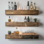 Dekoratiivne puidust seinariiul, Hanah Home, puidust, 13 x 60 x 11
