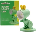 LED Animal Flashlight Green Rabbit with Base