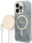 4G Print MagSafe Case + Wireless Charger iPhone 14 Pro blue