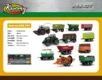 MEGA Metal Set Tractor and Harvester + Trailers