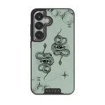 Gemini - Samsung Galaxy S25 Plus Case, Elite Dark (Magnetic) / Silver / Turquoise