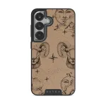 Aries - Samsung Galaxy S25 Case, Elite Dark (Magnetic) / Silver / Beige