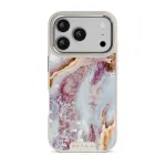 Frozen Leaves - Cute Marble iPhone 17 Pro Case, Elite Light (MagSafe) / Silver