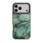 Ubud Jungle - Turquoise iPhone 17 Pro Max Case, Elite Dark (MagSafe) / Silver