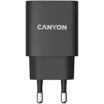 CANYON H-20, PD 20W Input: 100V-240V, Output: 1 port charge: USB-C:PD 20W (5V3A/9V2.22A/12V1.67A) , Eu plug, Over- Voltage ,  over-heated, over-current and short circuit protection Compliant with CE RoHs,ERP. Size: 80*42.3*30mm, 55g, Black
