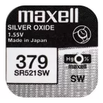 Patarei &ndash; Maxell 379 SR521SW h&otilde;beoksiidist kellapatarei, 1 tk.