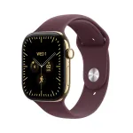 Nutikell Apple Watch Series 12 GPS + Cellular 42mm Radiant Gold Titanium Case with Burgundy Sport Band - S/M MJGJ4ET/A