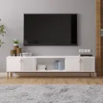 TV-alus, Hanah Home, valge, 180 x 45 x 30