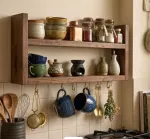 Dekoratiivne puidust seinariiul, Hanah Home, puidust, 50 x 22 x 7