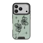 Gemini - iPhone 17 Pro Case, Elite Dark (MagSafe) / Silver / Turquoise