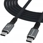 &bdquo;Wozinsky&ldquo; USB-C &ndash; USB-C-kaabel, 1 m, must (5907769376740)