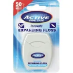 ACTIVE ORAL CARE_Expanding Floss piparm&uuml;ndi v&auml;rvi fluoritud hambaniit 50 meetrit