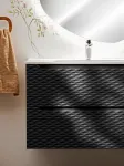 90 cm laiune valamu all olev kapp 2 sahtliga, &bdquo;OCEAN BLACK&ldquo;, 82-90-2S