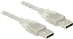 "Delock kaabel USB 2.0 t&uuml;&uuml;p A pistik > USB 2.0 t&uuml;&uuml;p A pistik, 0,5 m, l&auml;bipaistev"