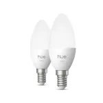 Philips Hue E14 Light bulb White light 2700 K B39 candle 2-pack