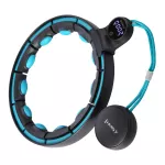 HHM17 HULA HOOP BLACK/TURQUOISE WITH MAGNETS AND WEIGHT + HMS COUNTER