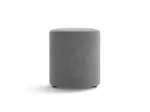 Velvet Pouf, "Dia", 1 Seat, 40x40x45, Grey