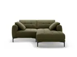 Right Velvet Sofa, "Lazio", 2 Seats, 205x174x86 Made in Europe