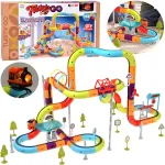 MAGNETIC BLOCKS Magnetic track for trains - 114pcs DIY train ZA6578