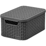 Curver Basket with lid Style S 28.5 x 19.4 x 13 cm gray