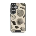 Shell Mosaic - Samsung Galaxy S25 Case, Elite Dark (Magnetic) / Silver