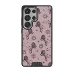Leo - Samsung Galaxy S25 Ultra Case, Elite Dark (Magnetic) / Silver / Pink