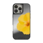 Hibiscus - iPhone 16 Pro Max Case, Elite Mirror Dark (MagSafe) / Silver