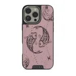 Pisces - iPhone 16 Pro Max Case, Elite Dark (MagSafe) / Silver / Pink