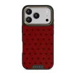 Red Velvet - iPhone 17 Pro Case, Elite Dark (MagSafe) / Gold